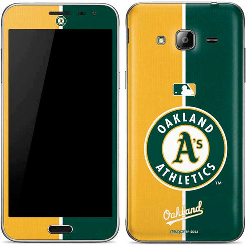 MLB Oakland Athletics Split Galaxy J3 Skin