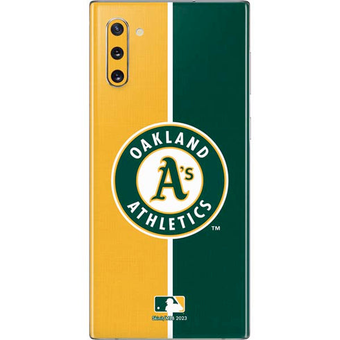 MLB Oakland Athletics Split Galaxy Note 10 Skin