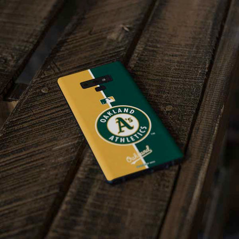 MLB Oakland Athletics Split Galaxy Note 9 Skin