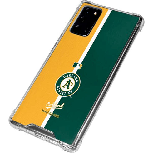 MLB Oakland Athletics Split Galaxy Note20 5G Clear Case
