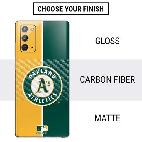 MLB Oakland Athletics Split Galaxy Note20 5G Skin