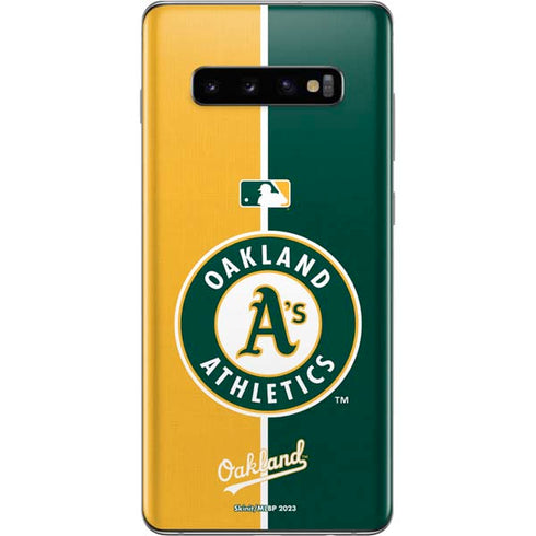 MLB Oakland Athletics Split Galaxy S10 Plus Skin