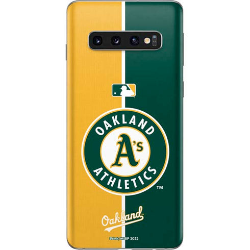 MLB Oakland Athletics Split Galaxy S10 Skin