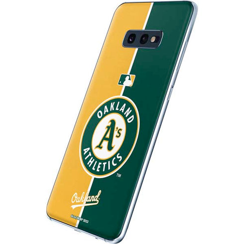 MLB Oakland Athletics Split Galaxy S10e Skin