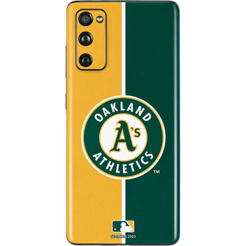MLB Oakland Athletics Split Galaxy S20 Fan Edition Skin