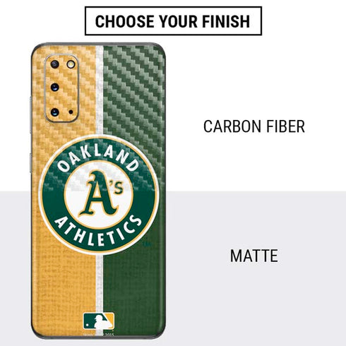 MLB Oakland Athletics Split Galaxy S20 Skin