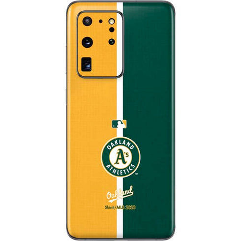 MLB Oakland Athletics Split Galaxy S20 Ultra 5G Skin