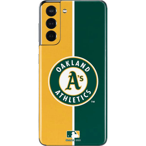 MLB Oakland Athletics Split Galaxy S21 5G Skin