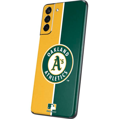 MLB Oakland Athletics Split Galaxy S21 5G Skin