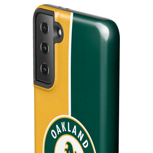 MLB Oakland Athletics Split Galaxy S21 FE Pro Case
