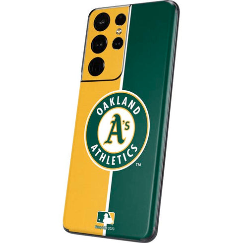 MLB Oakland Athletics Split Galaxy S21 Ultra 5G Skin