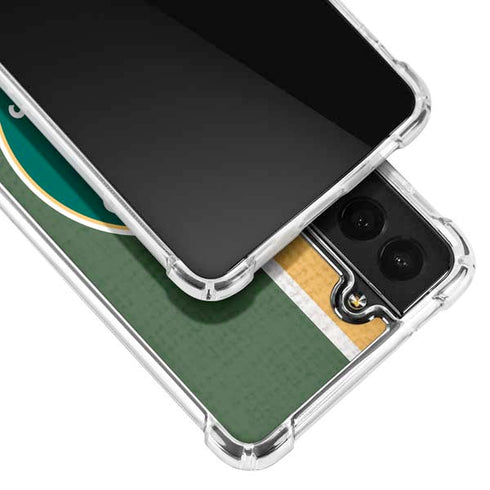 MLB Oakland Athletics Split Galaxy S22 Plus Clear Case