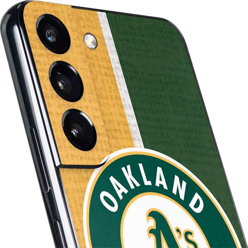 MLB Oakland Athletics Split Galaxy S22 Skin