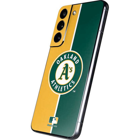 MLB Oakland Athletics Split Galaxy S22 Skin