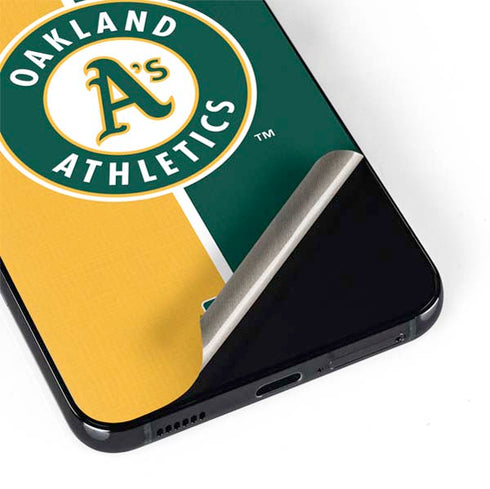 MLB Oakland Athletics Split Galaxy S22 Skin