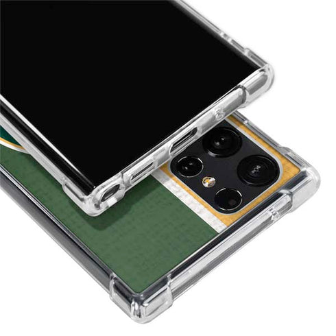 MLB Oakland Athletics Split Galaxy S22 Ultra Clear Case