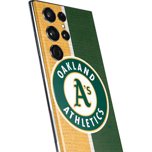 MLB Oakland Athletics Split Galaxy S22 Ultra Skin