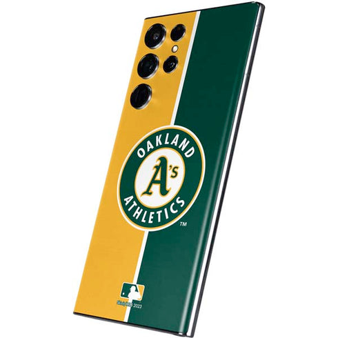 MLB Oakland Athletics Split Galaxy S22 Ultra Skin