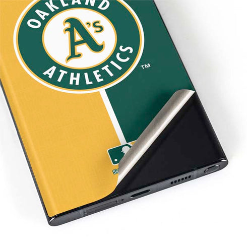 MLB Oakland Athletics Split Galaxy S22 Ultra Skin