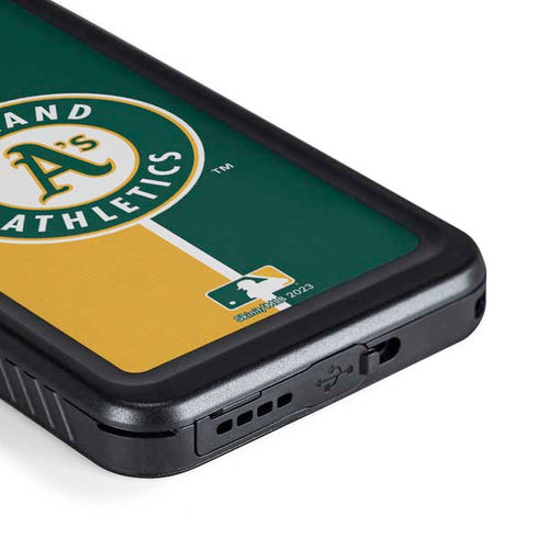 MLB Oakland Athletics Split Galaxy S23 Plus Waterproof Case