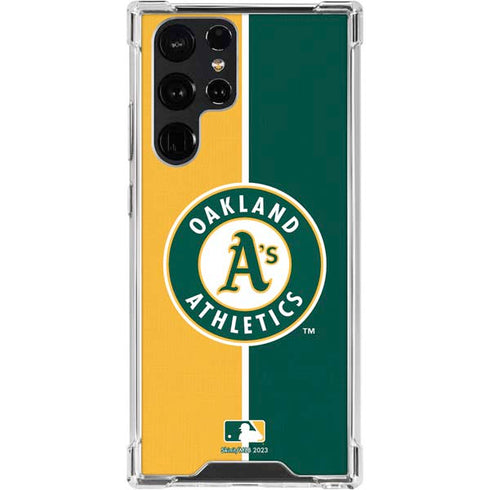 MLB Oakland Athletics Split Galaxy S24 Ultra Clear Case