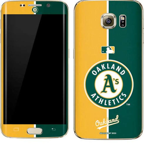 MLB Oakland Athletics Split Galaxy S7 Edge Skin