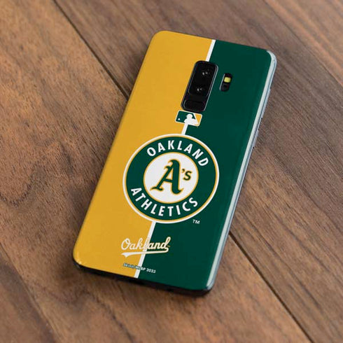 MLB Oakland Athletics Split Galaxy S9 Plus Skin