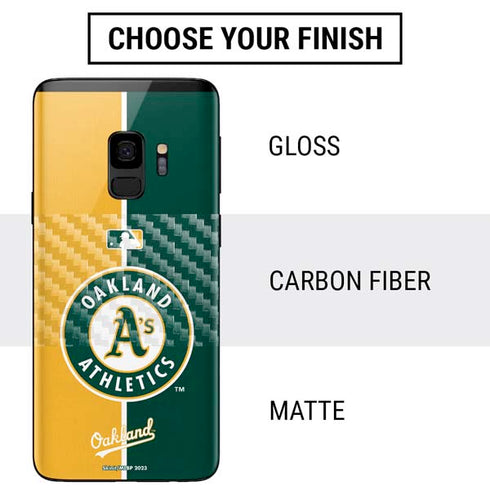 MLB Oakland Athletics Split Galaxy S9 Skin