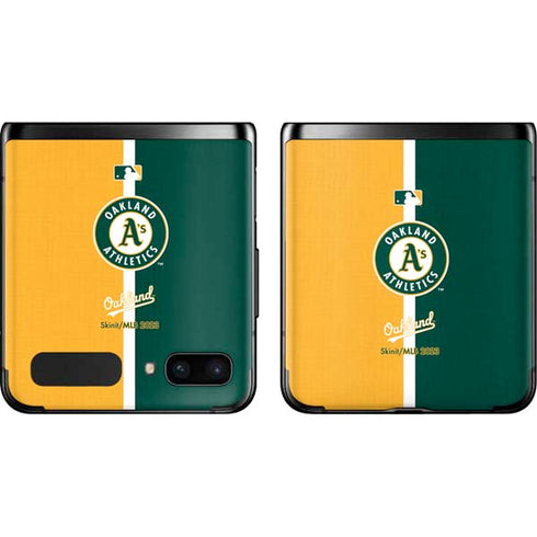 MLB Oakland Athletics Split Galaxy Z Flip Skin