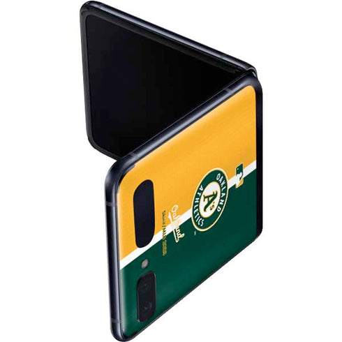 MLB Oakland Athletics Split Galaxy Z Flip Skin