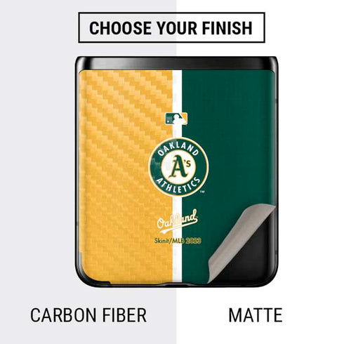 MLB Oakland Athletics Split Galaxy Z Flip Skin