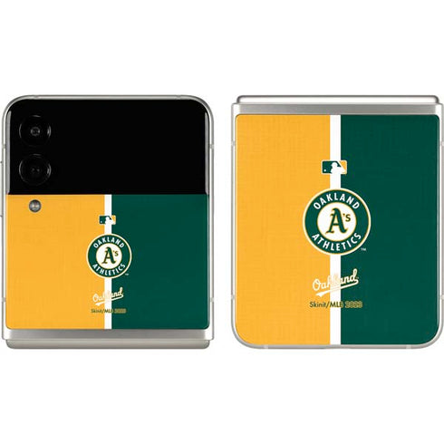 MLB Oakland Athletics Split Galaxy Z Flip3 5G Skin