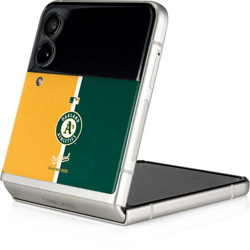 MLB Oakland Athletics Split Galaxy Z Flip3 5G Skin