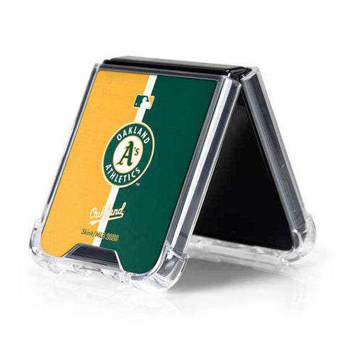 MLB Oakland Athletics Split Galaxy Z Flip5 5G Clear Case