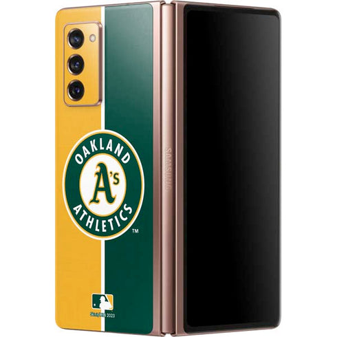 MLB Oakland Athletics Split Galaxy Z Fold2 5G Skin