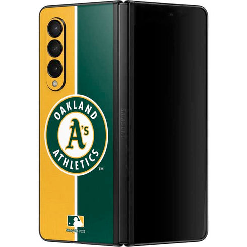 MLB Oakland Athletics Split Galaxy Z Fold3 5G Skin