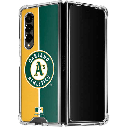 MLB Oakland Athletics Split Galaxy Z Fold4 5G Clear Case