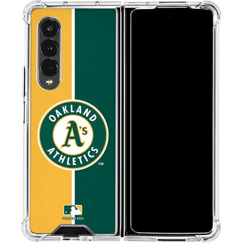 MLB Oakland Athletics Split Galaxy Z Fold4 5G Clear Case
