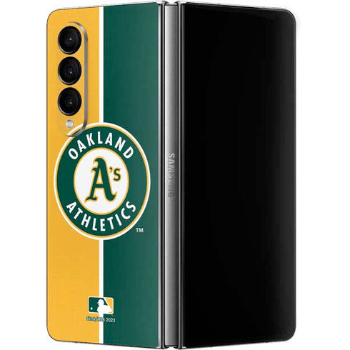MLB Oakland Athletics Split Galaxy Z Fold4 5G Skin