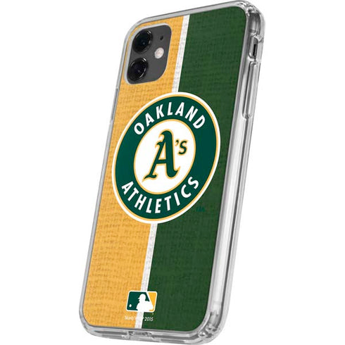 MLB Oakland Athletics Split iPhone 11 Clear Case