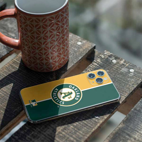 MLB Oakland Athletics Split iPhone 11 Pro Skin