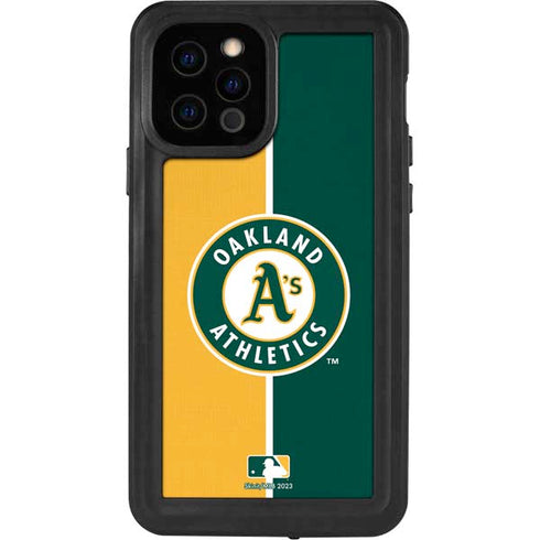 MLB Oakland Athletics Split iPhone 12 Pro Waterproof Case