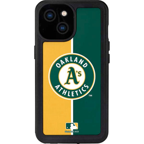 MLB Oakland Athletics Split iPhone 13 Mini Waterproof Case
