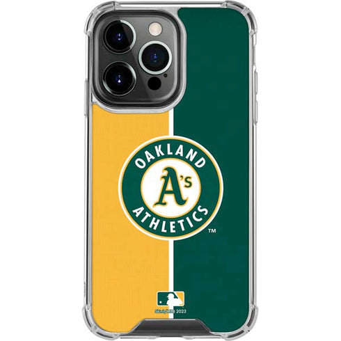 MLB Oakland Athletics Split iPhone 13 Pro Clear Case