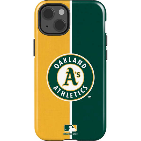 MLB Oakland Athletics Split iPhone 15 Impact Case