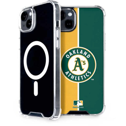 MLB Oakland Athletics Split iPhone 15 Plus MagSafe Case