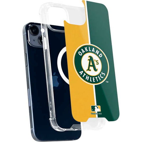 MLB Oakland Athletics Split iPhone 15 Plus MagSafe Case