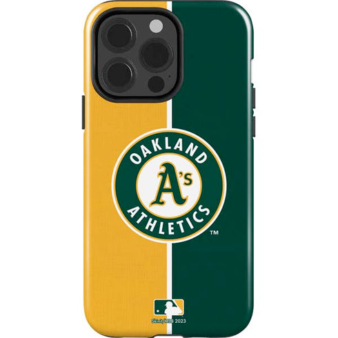 MLB Oakland Athletics Split iPhone 14 Pro Impact Case