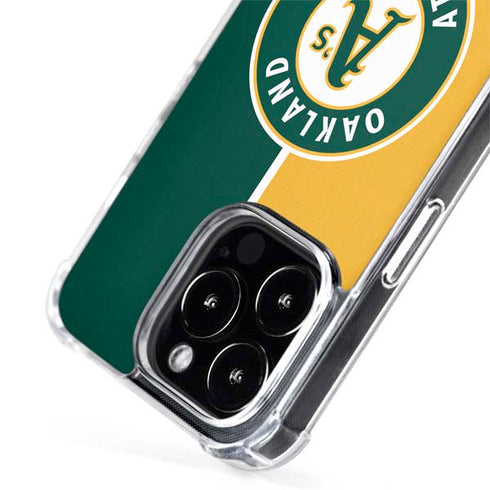 MLB Oakland Athletics Split iPhone 15 Pro MagSafe Case