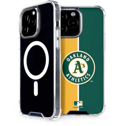 MLB Oakland Athletics Split iPhone 15 Pro Max MagSafe Case